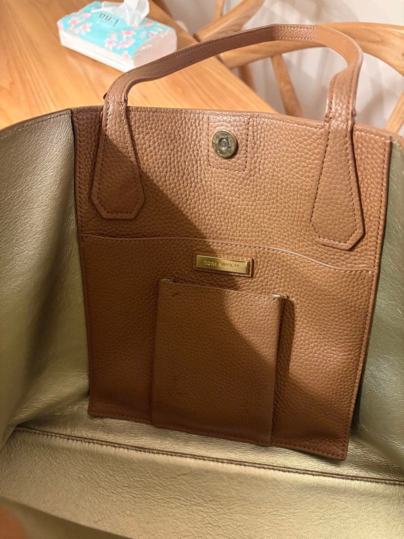 く*こ様 Tory Burch ブラウン レザートートバッグ