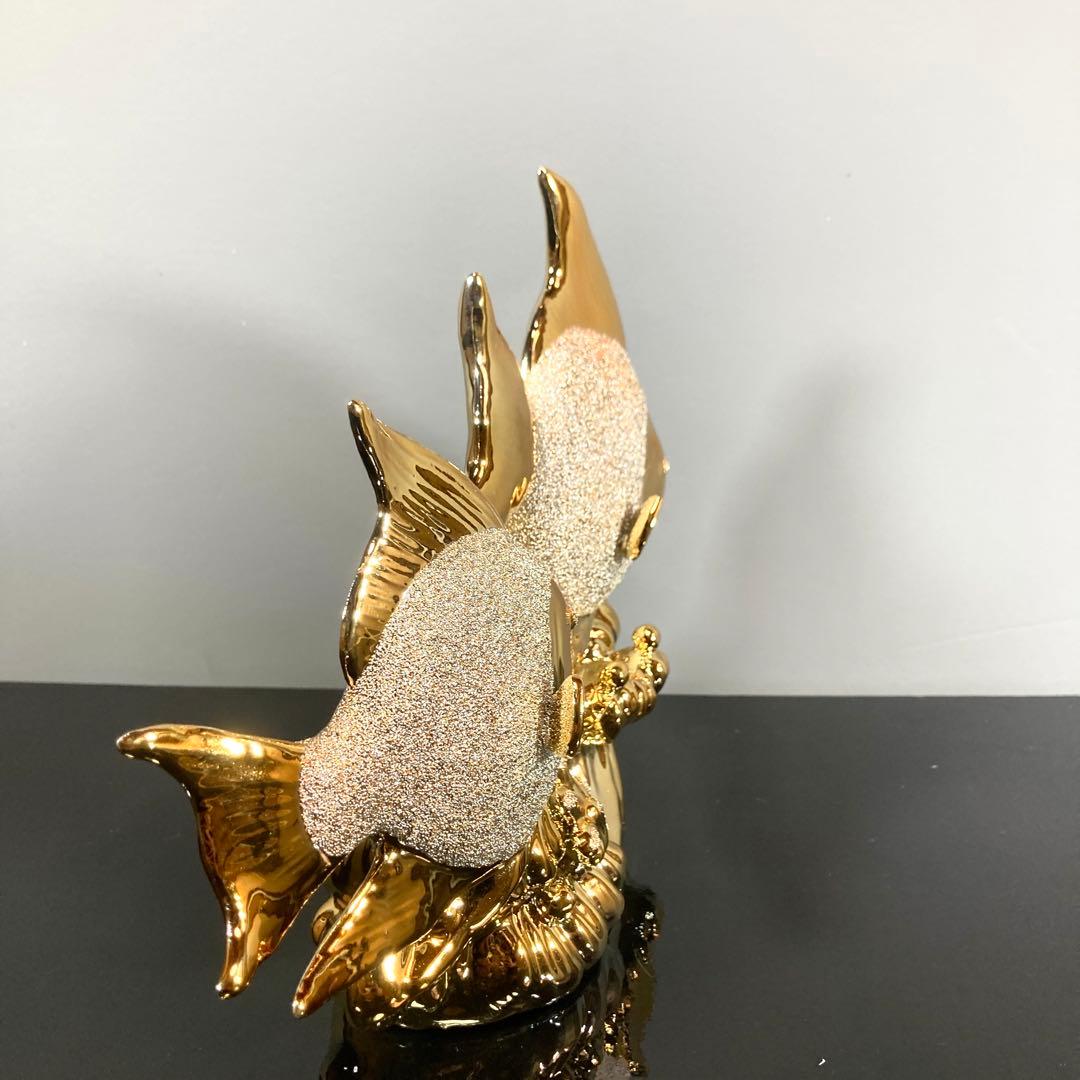 魚の置物 金色 アンティーク インテリア アート 雑貨