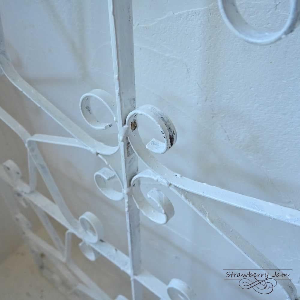 L2602-56 英国アンティーク アイアンゲート 白 門扉 ガーデニング