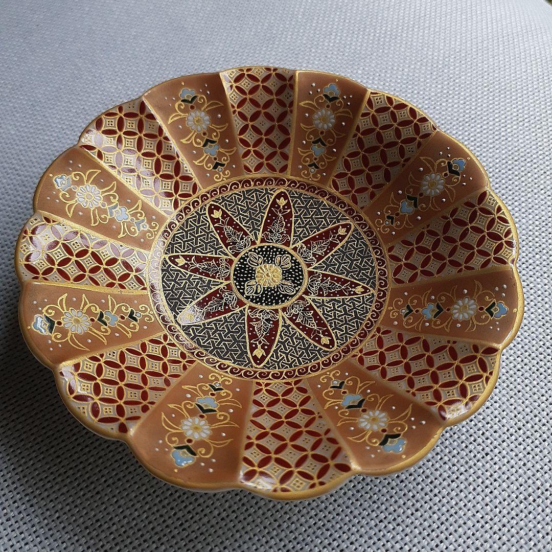 空女　Cu-nyo　小野多美枝　華薩摩　京薩摩　皿　金彩