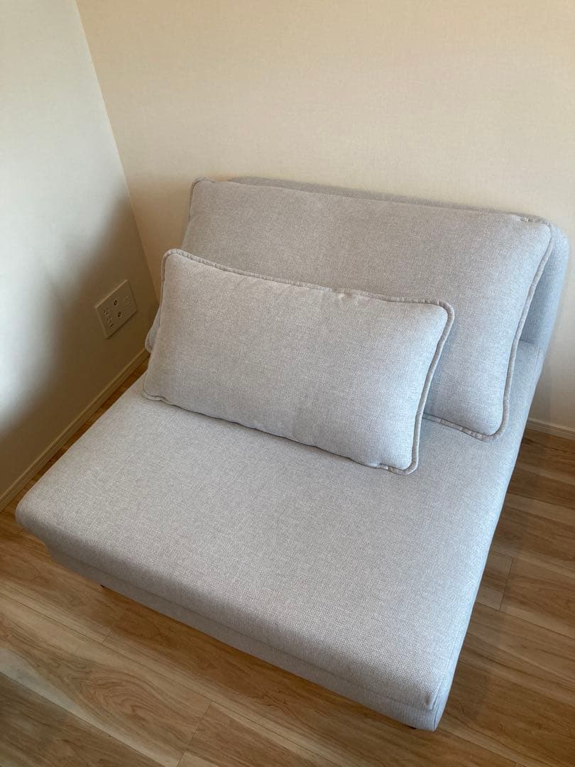 【最終値下げ】ニトリ　布張り1人掛けソファ(MS01 肘なし AQ-LGY)