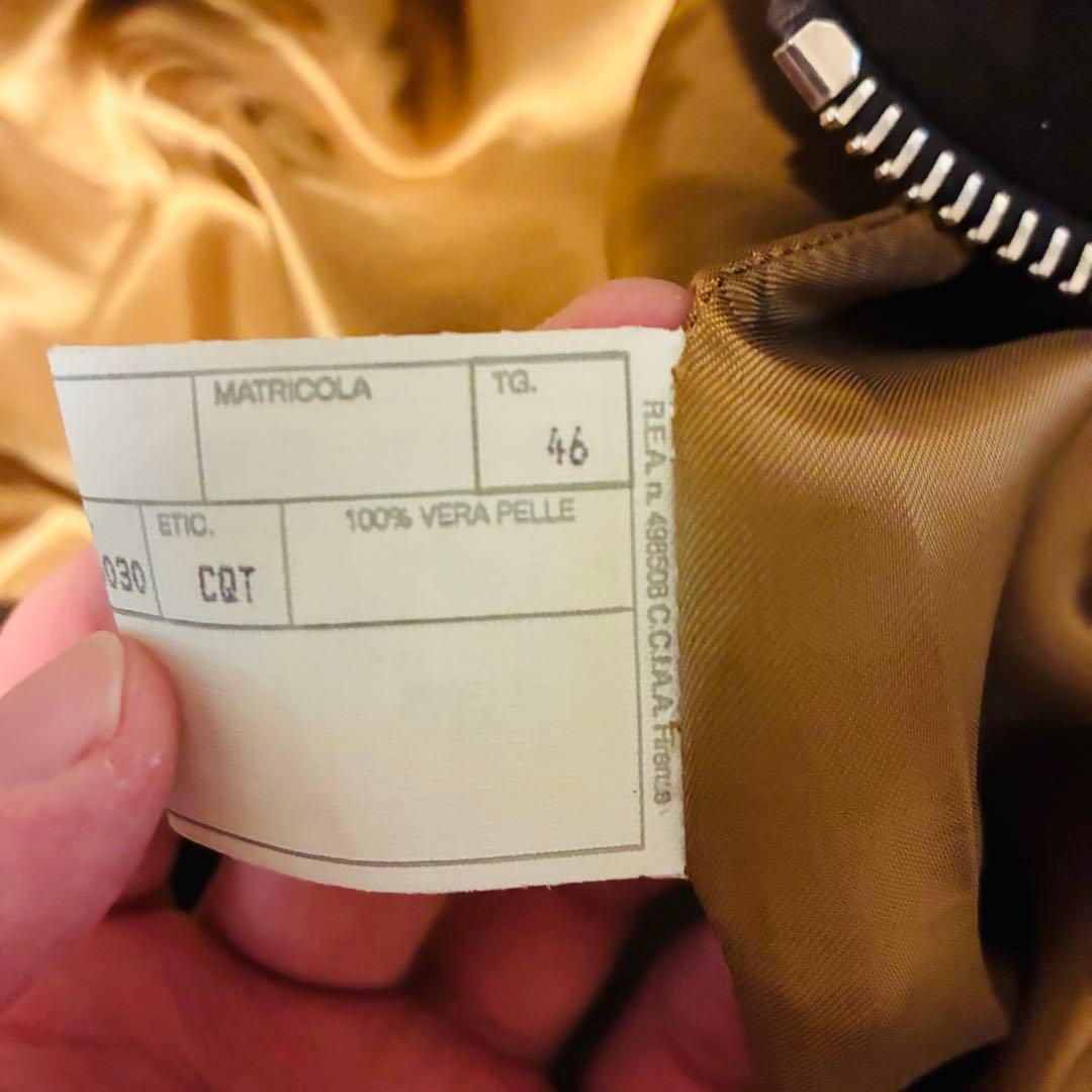 【美品】チンクアンタ ゴートスキン 山羊革 ボンバージャケット 茶 M