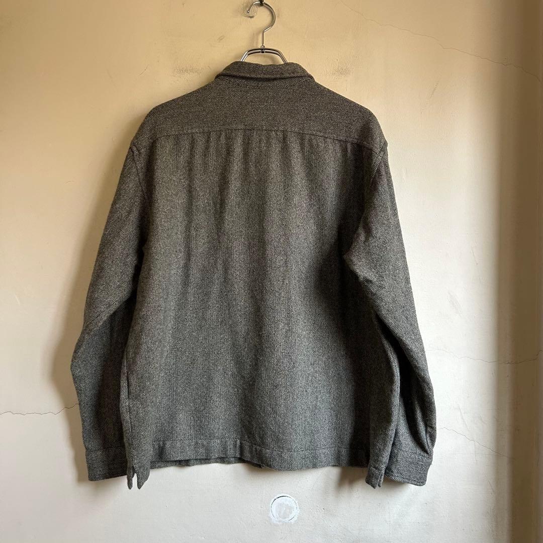 USA Eddie Bauer ヘリンボーン ネルシャツ エディバウアー