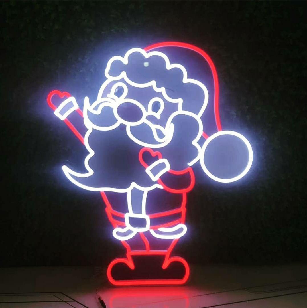 ネオンサイン　LEDネオン　サンタクロース　クリスマス　オーダーメイド