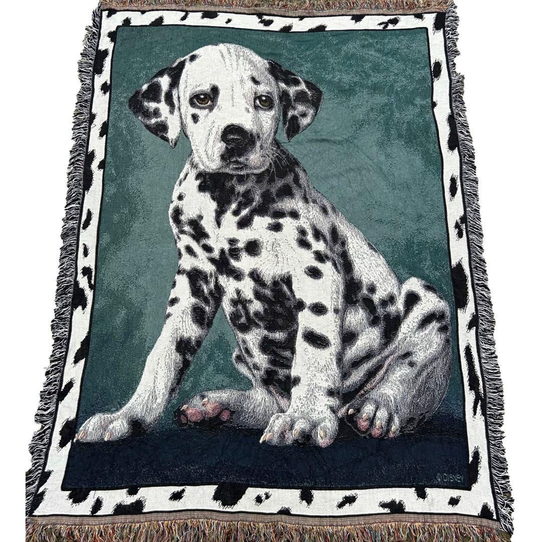 希少 Disney 101匹わんちゃん ダルメシアン 犬柄 ヴィンテージ ラグ