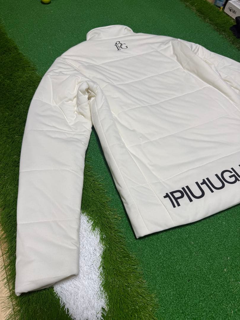 1piu1uguale3 GOLF ダウンジャケット　3(S)ホワイト