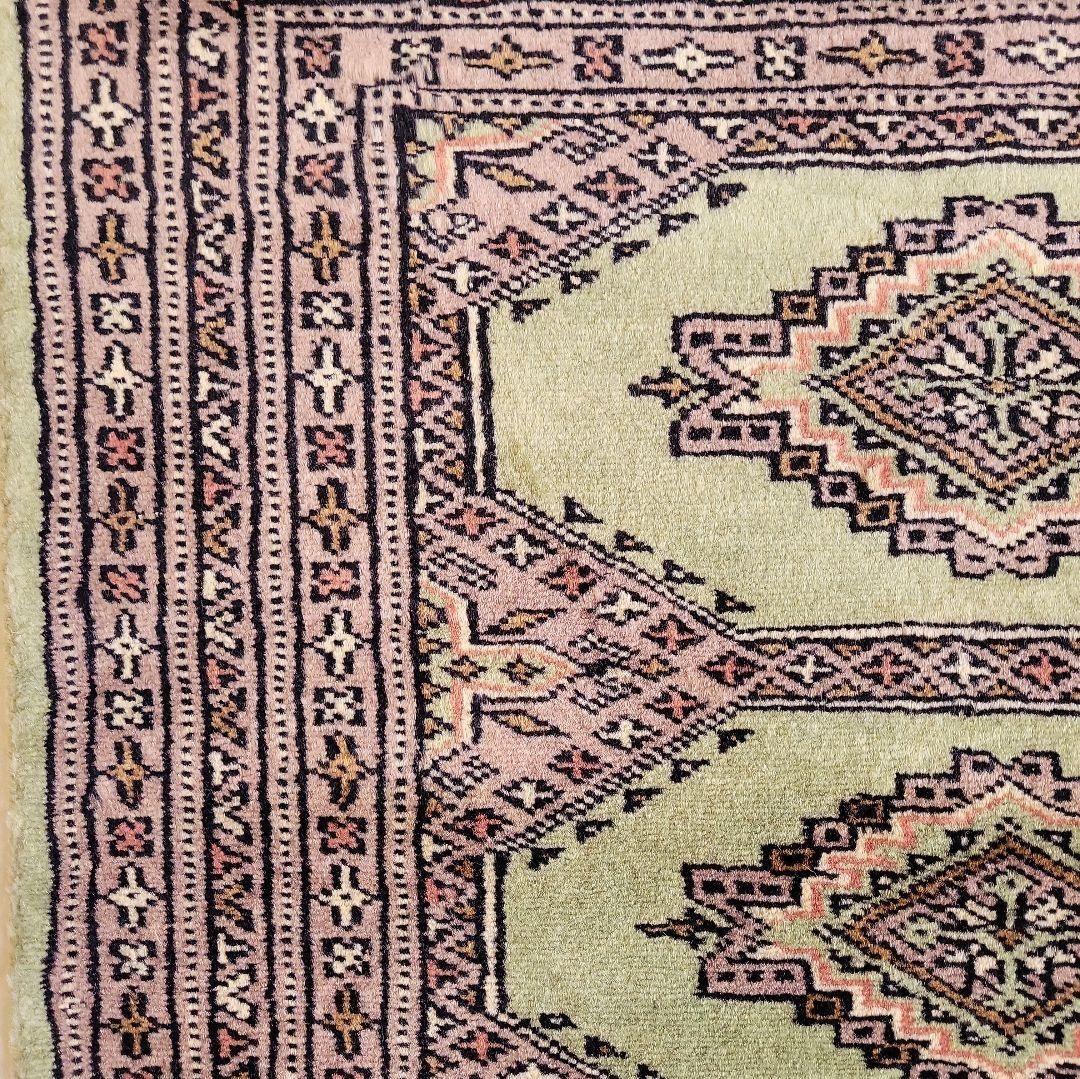 パキスタン手織りマット63x89cm(387)じゅうたん・絨毯・ラグ・ペルシャ