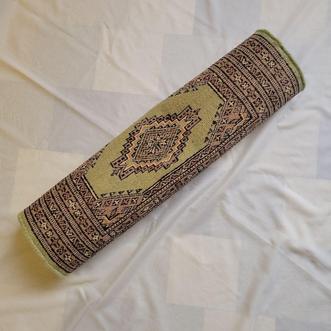 パキスタン手織りマット63x89cm(387)じゅうたん・絨毯・ラグ・ペルシャ