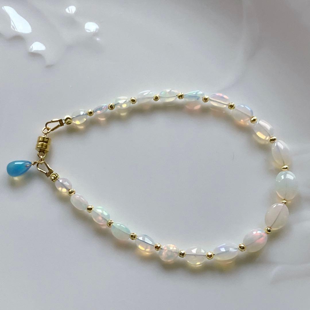 桃色の雲◆高品質✧ブラックオパールピアス✧14kgf