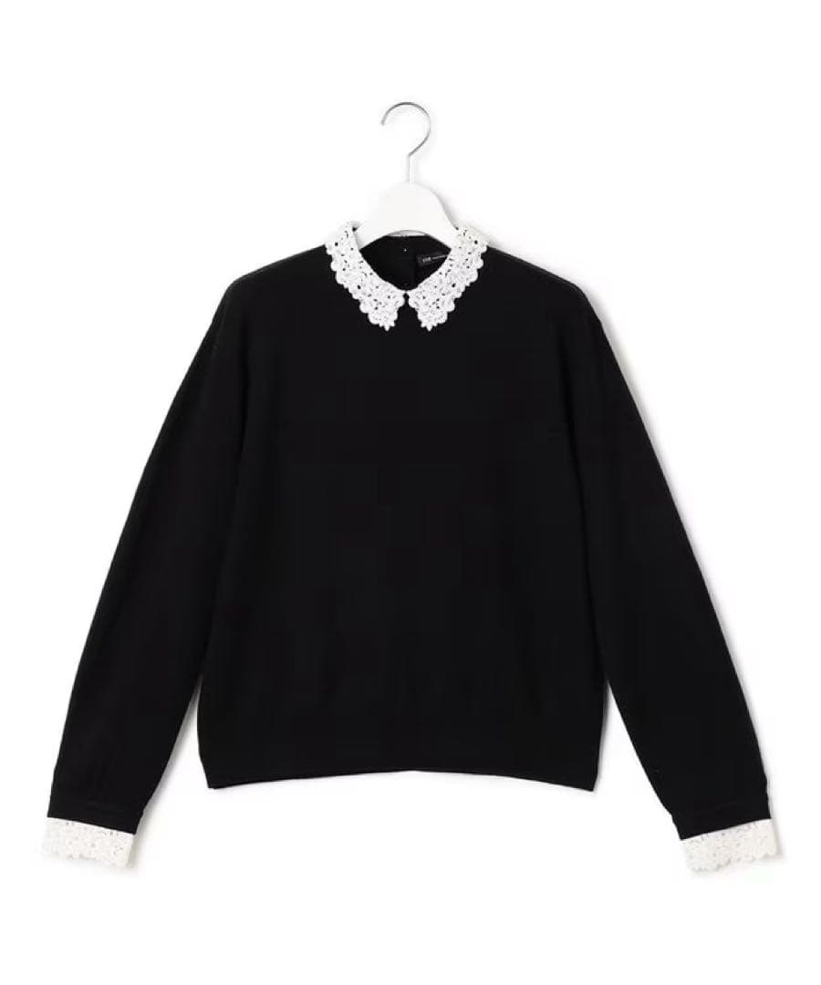 【タグ付き新品】23区S エンブロイダリー レース　ニット 現行品