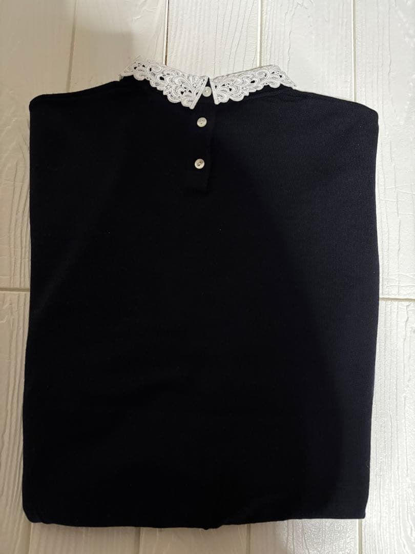 【タグ付き新品】23区S エンブロイダリー レース　ニット 現行品