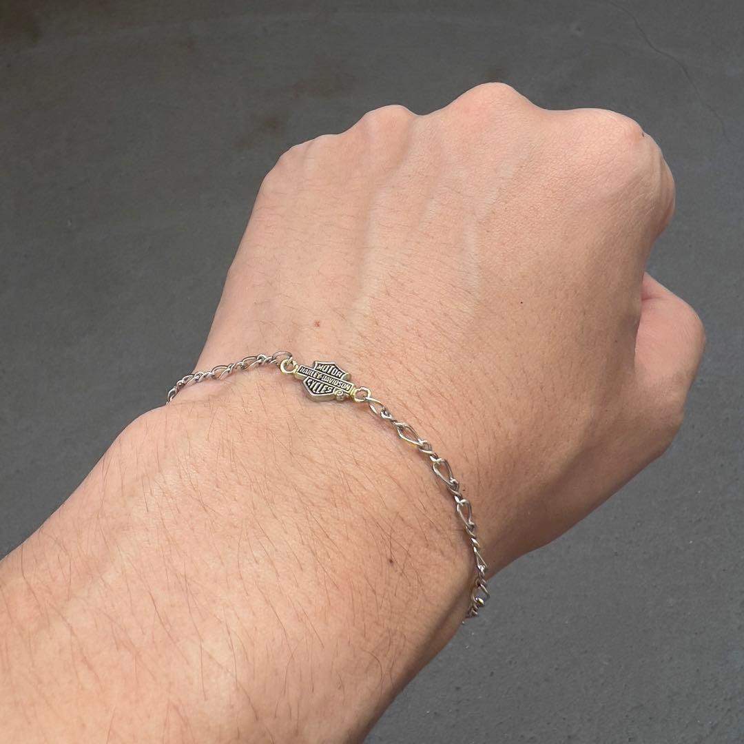 オフィシャル ハーレーダビッドソンブレスレット 10Kホワイトゴールド