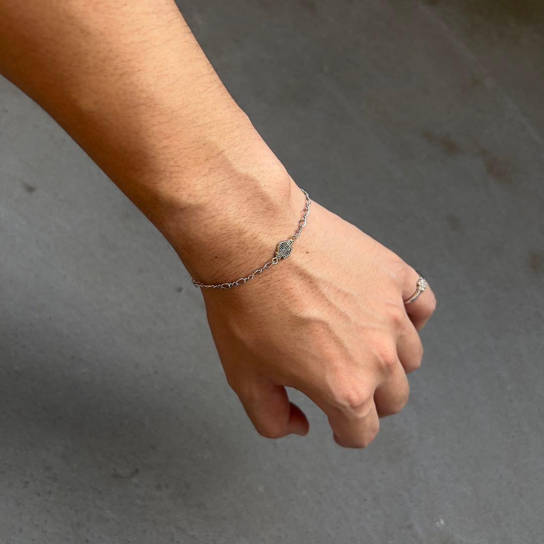 オフィシャル ハーレーダビッドソンブレスレット 10Kホワイトゴールド