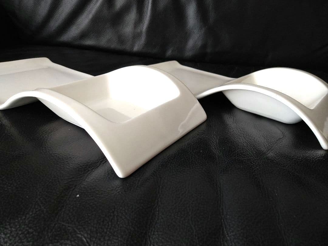 ■ホームパーティーにお薦め♥素敵なディスプレイ♥２ステージウェーブデザイン2長皿