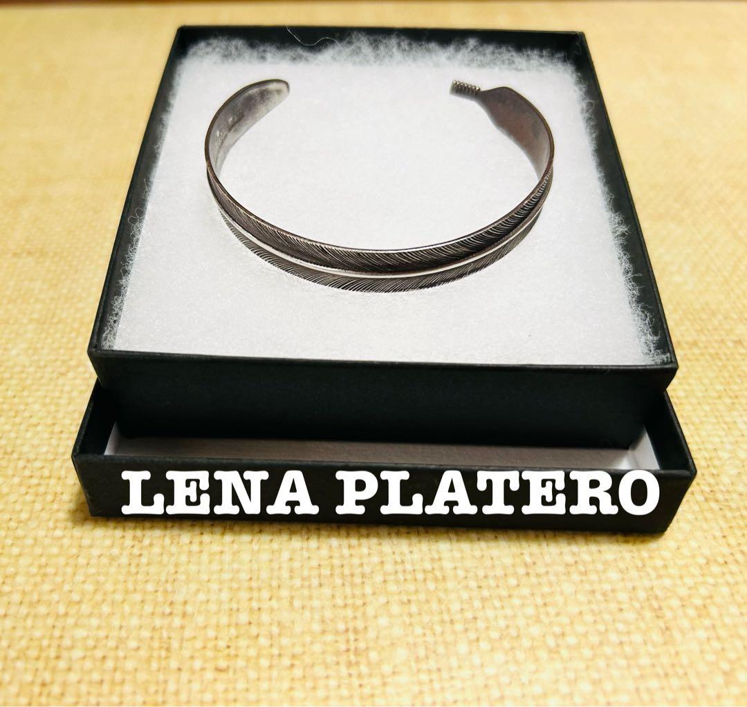 インディアンジュエリー LENA PLATERO フェザー シルバーバングル