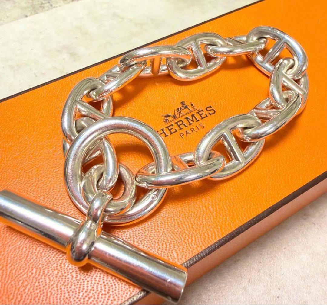 HERMES エルメス シェーヌダンクル TGM 11コマ ブレスレット 箱付き