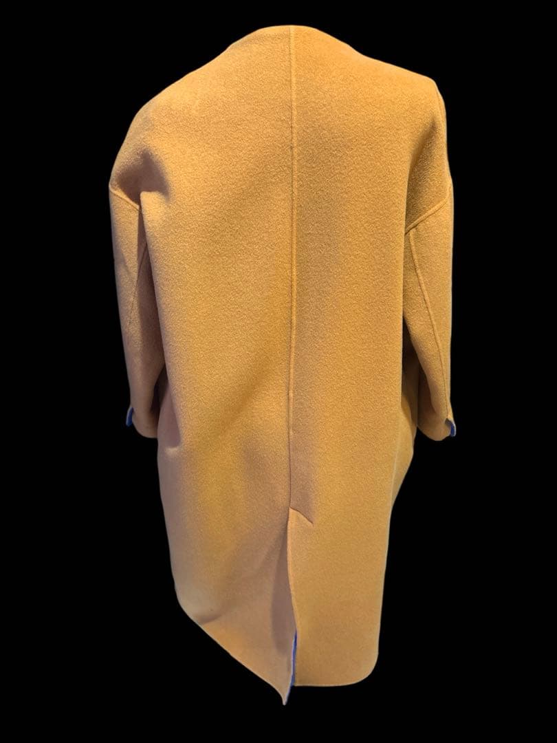 エンフォルド ENFOLD ソフトリバーノーカラーコート キャメル 36