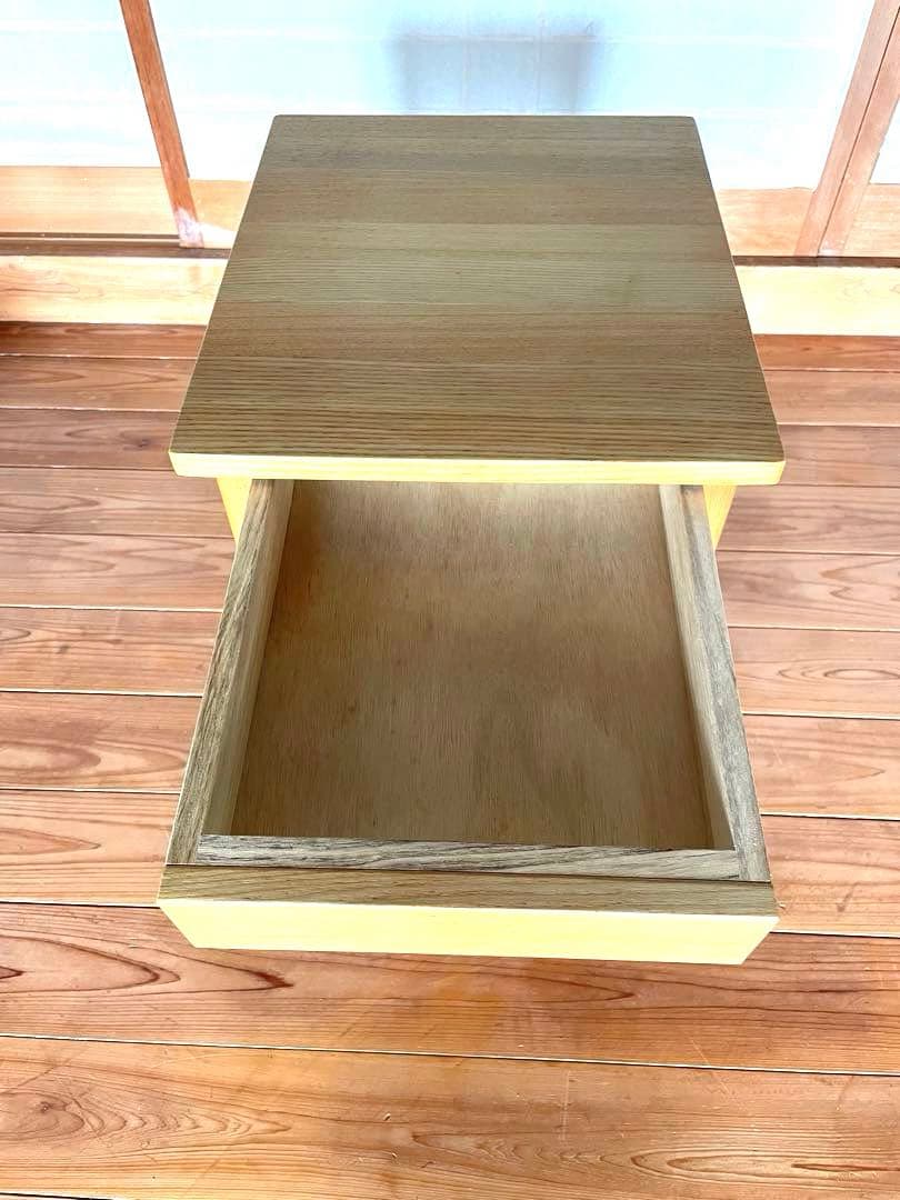 無印良品 ベッドサイドテーブル 廃盤 希少 タモ材