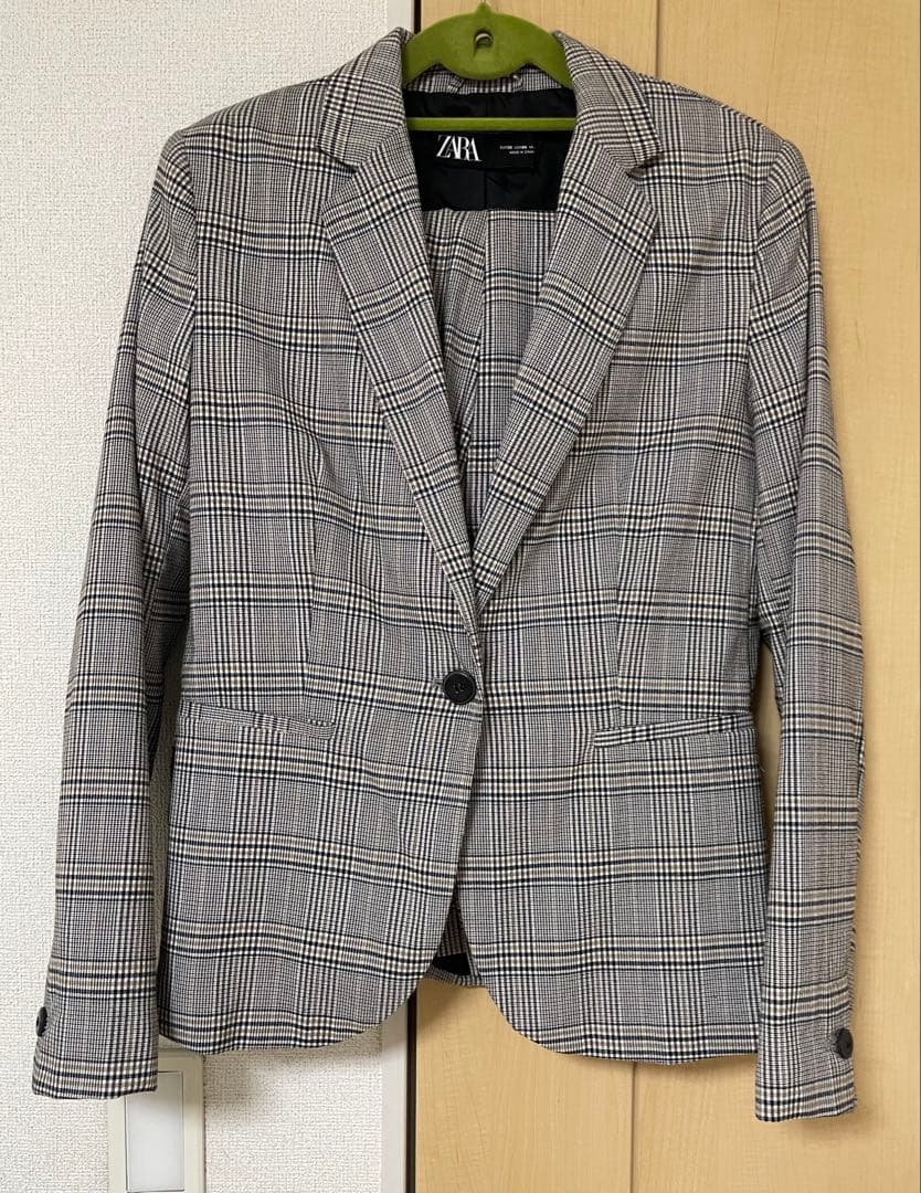 ZARA セットアップ　パンツスーツ　グレンチェック柄　入園式　入学式