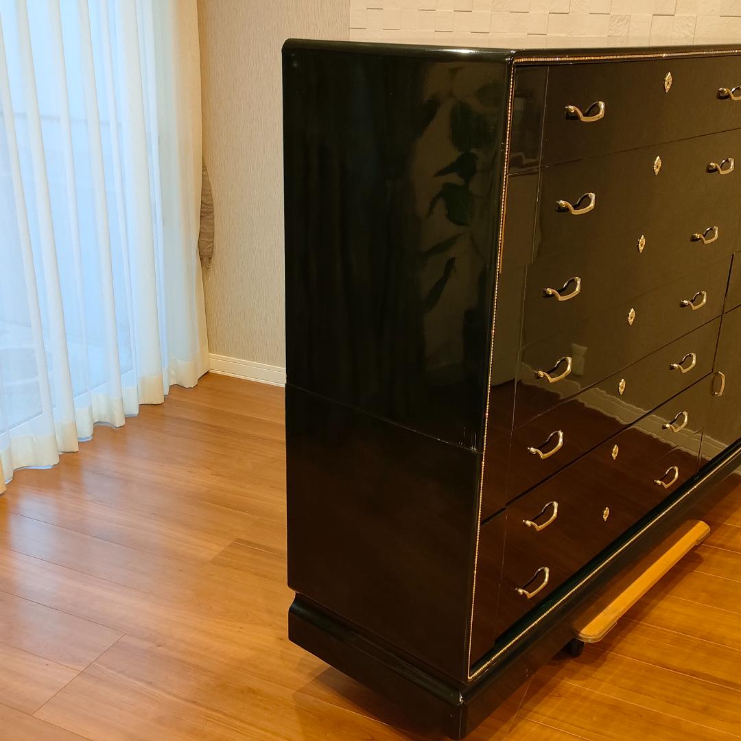 〈希少〉フランスミラー　キャビネット　箪笥　着物箪笥　鍵付き