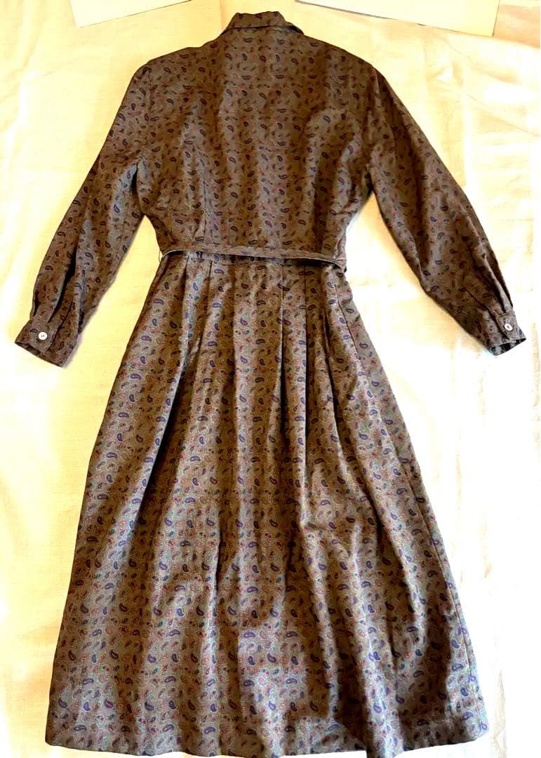 コムデギャルソンビンテージ、希少、ペイズリー柄 長袖ワンピース