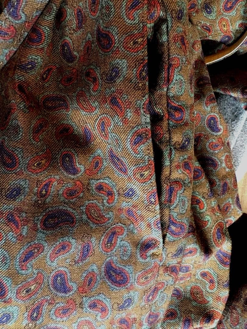 コムデギャルソンビンテージ、希少、ペイズリー柄 長袖ワンピース