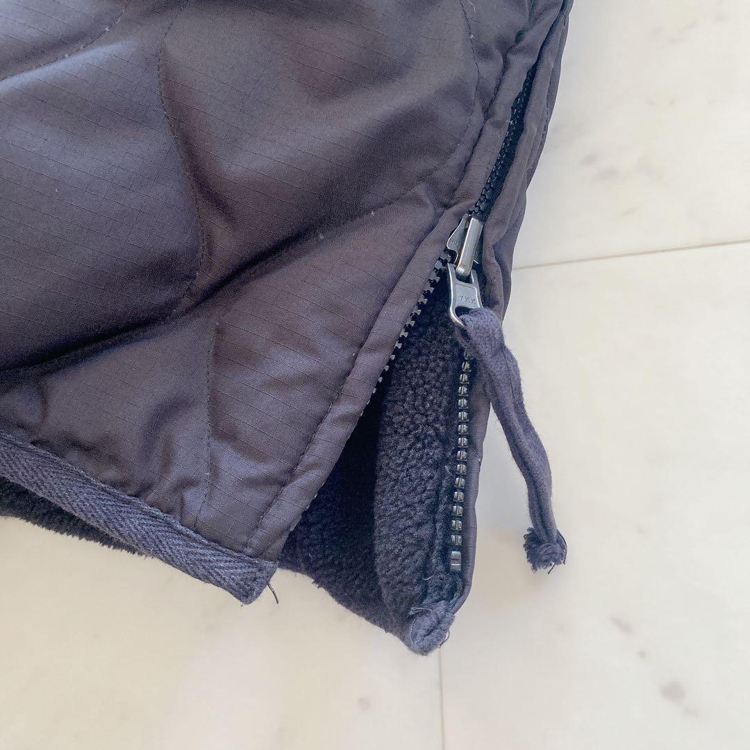 タイオン×ノーリーズ　ミリタリーリバーシブルショートダウン 黒