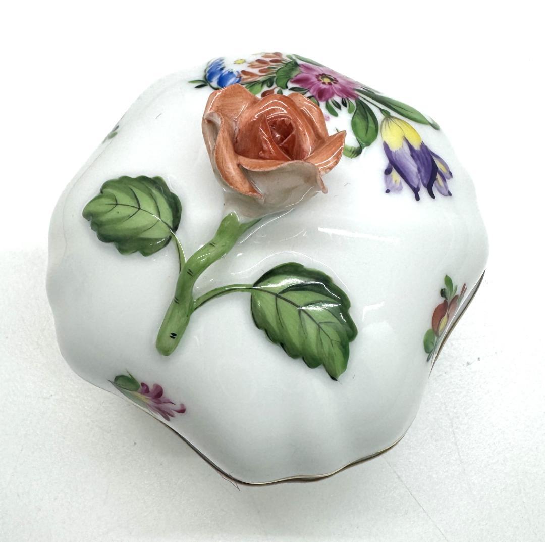 ★新品★HERENDヘレンド フラワー小物入れ ボンボニエール　薔薇