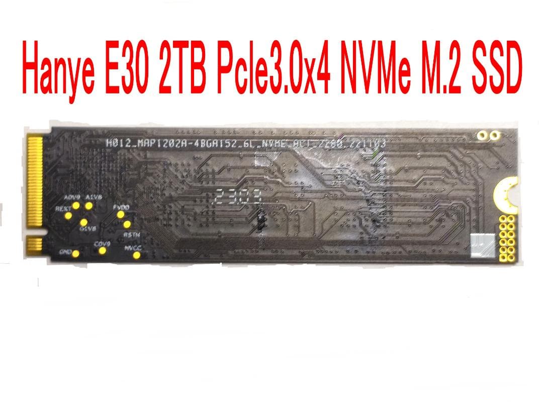 内蔵型SSD Hanye E30 2TB PCIe Gen 3 x4 NVMe M.2 SSD