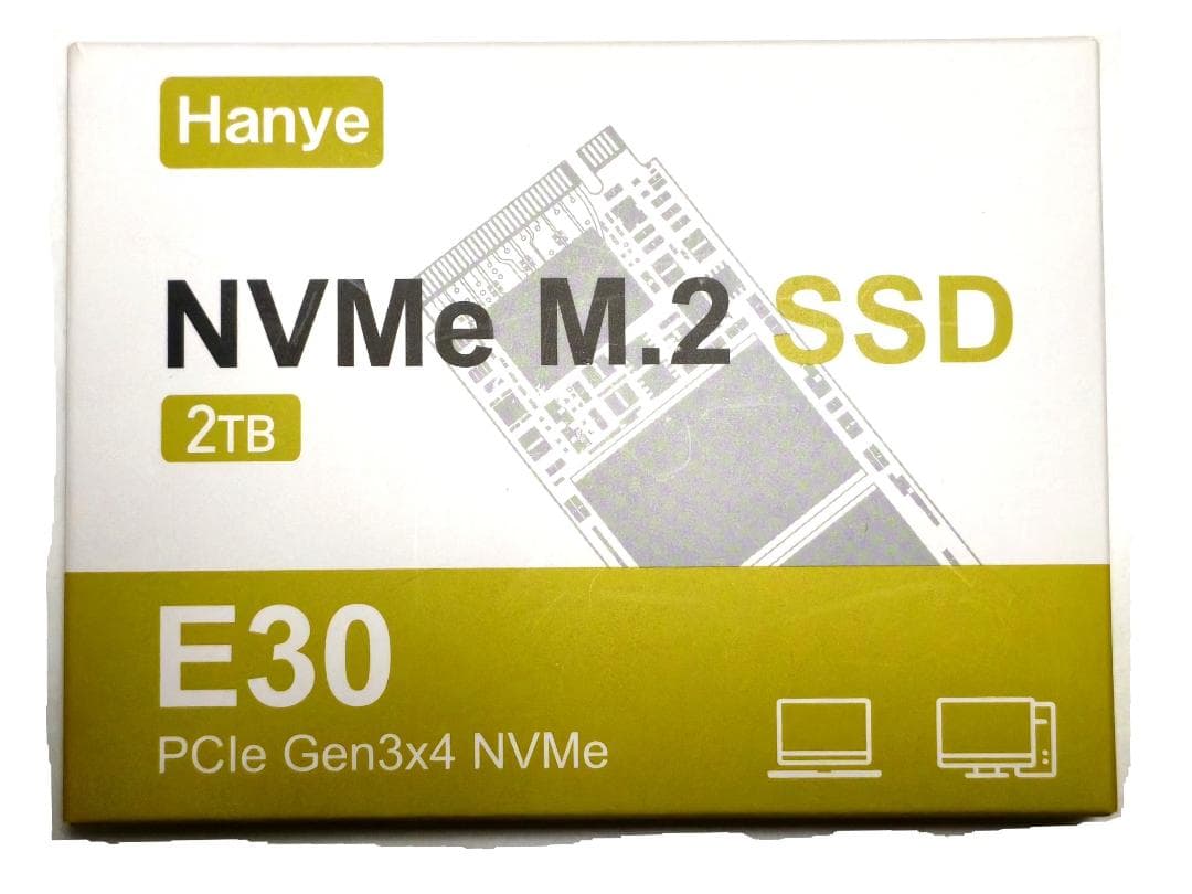 内蔵型SSD Hanye E30 2TB PCIe Gen 3 x4 NVMe M.2 SSD