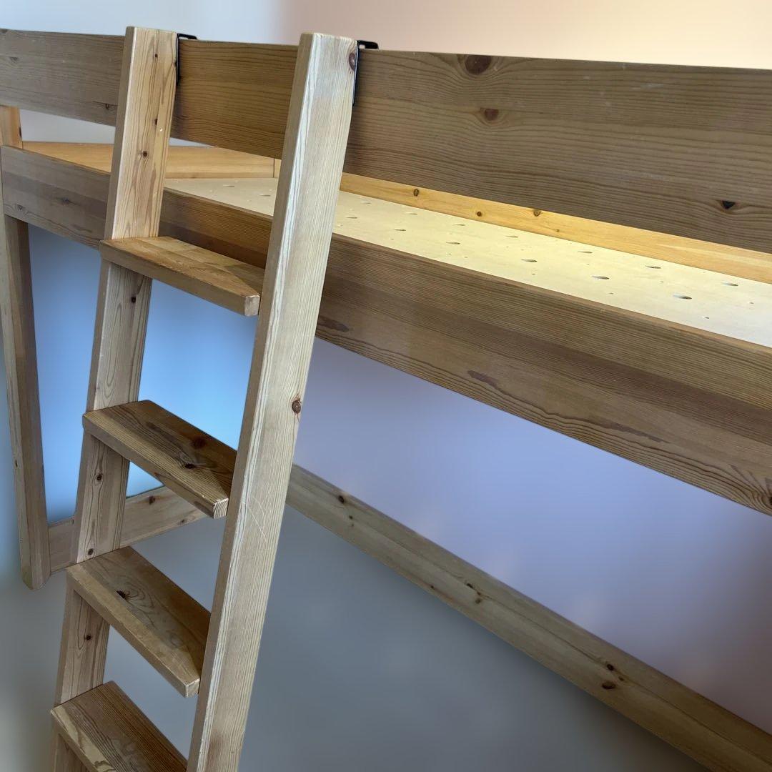 無印良品　パイン材ミドルベッド シンプルデザイン