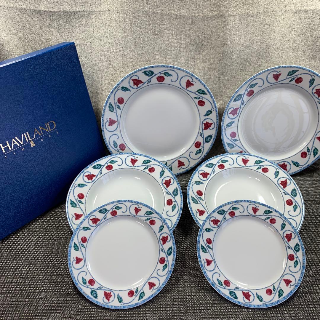 ①　アビランド　シャブリ　スープ　パン　ディナー　プレート　皿　パスタ　シチュー