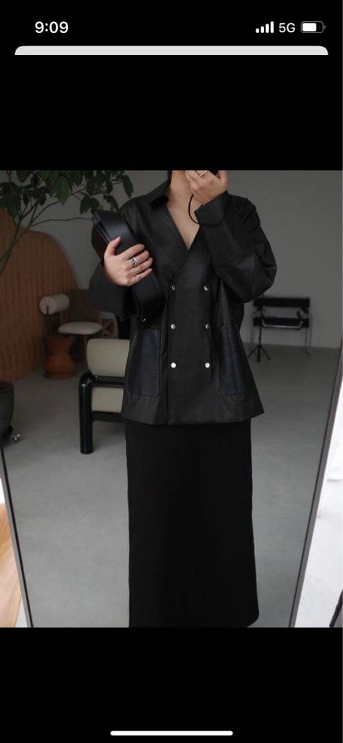 Leather like shirt JK/ジャケット