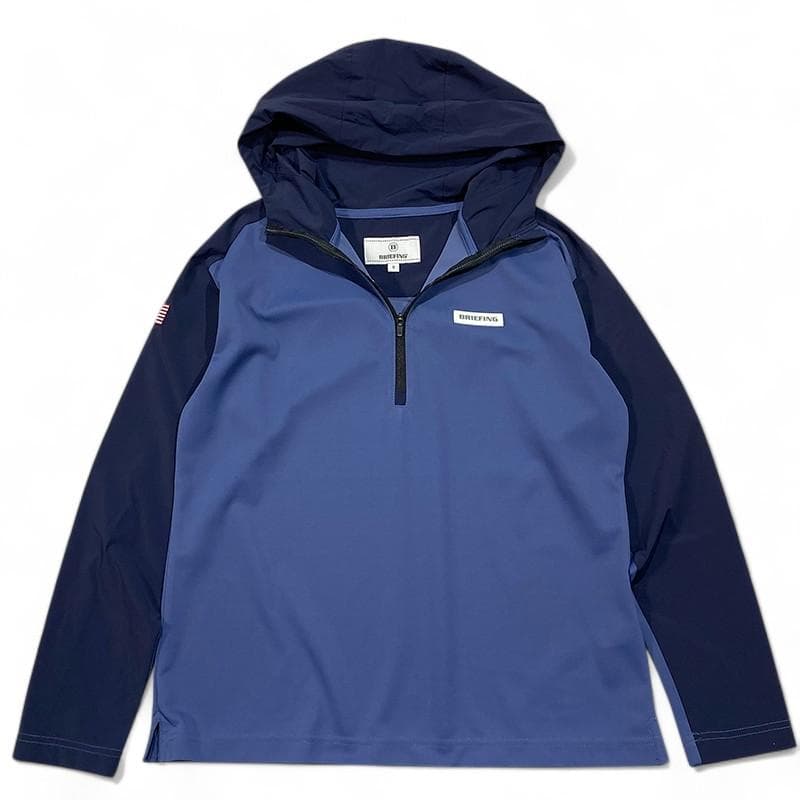 BRIEFING ブリーフィング 切替ハーフジップ ジャケット ブルー S