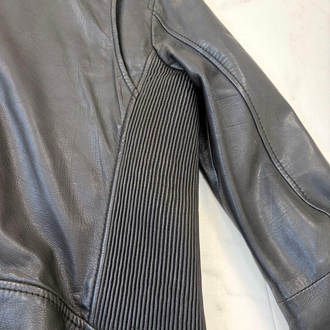 ディーゼル　ダブル　レザージャケット　ライダース　黒　Free 羊革
