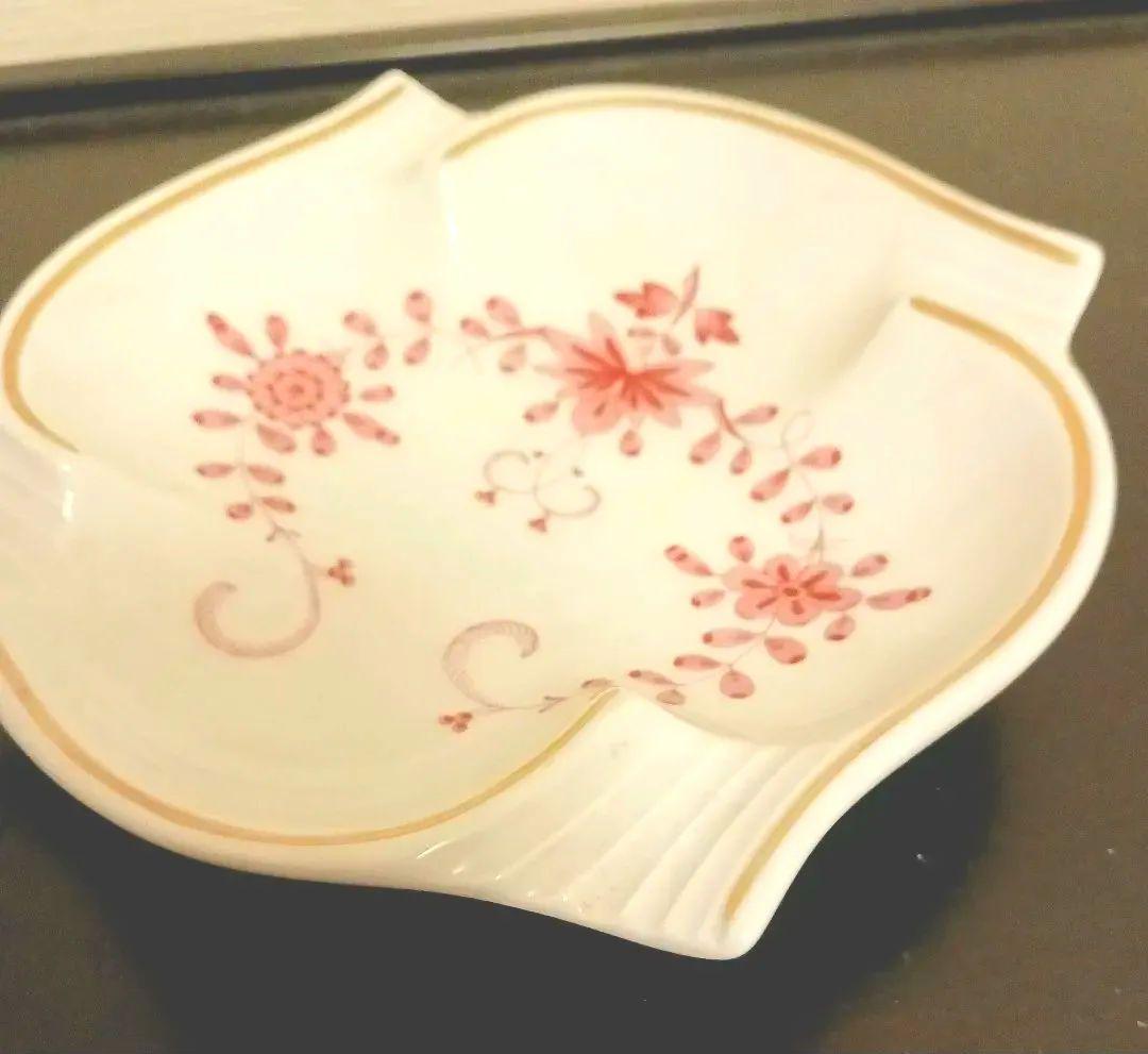 【Meissen/マイセン】ホワイトXピンク 白 花柄 小物入れ ヴィンテージ