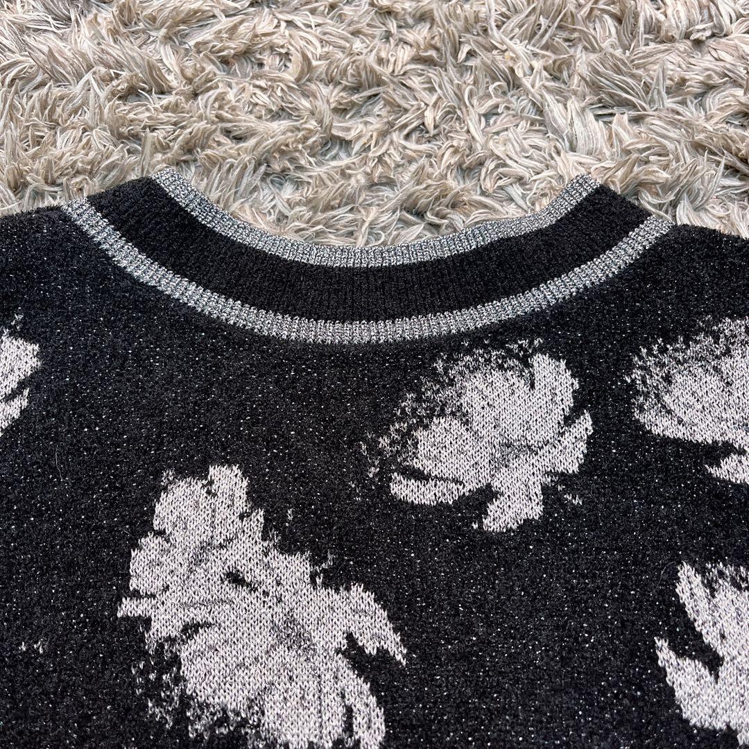 タグ付き✨グレースコンチネンタル ラメフローラルニットトップ