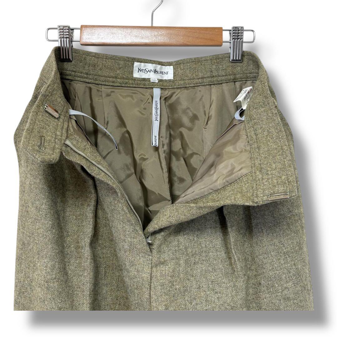 【ヴィンテージ】YSLサンローラン ウールカシミヤ30％ パンツスーツ 秋冬用