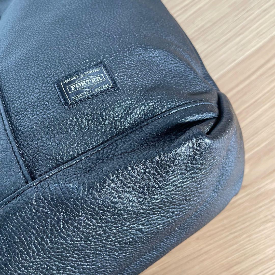 ポーター　センシュアス　トートバッグ　レザー　ブラック
