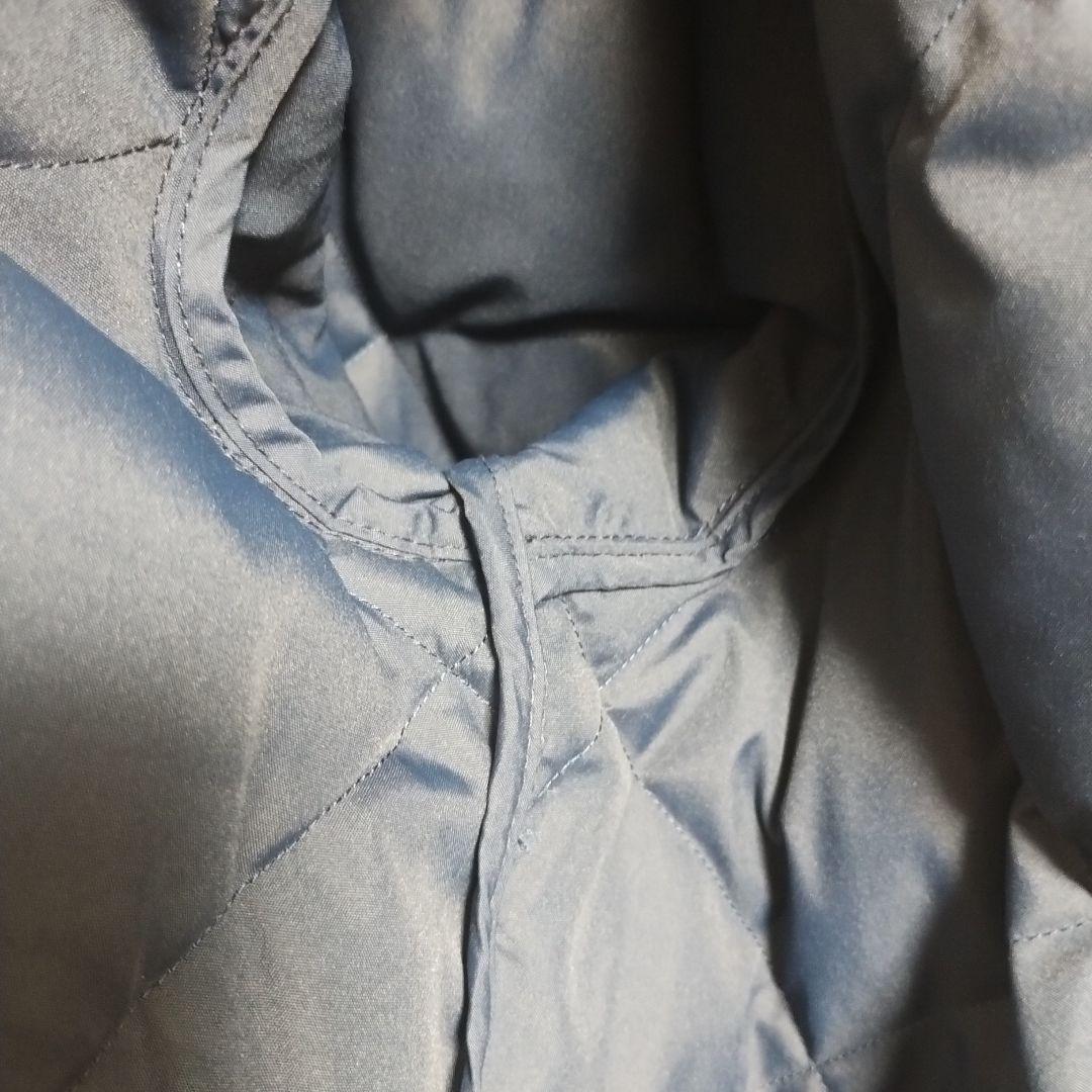 TAION パイピングバイカラーロングダウンコート　Lサイズ BLACK