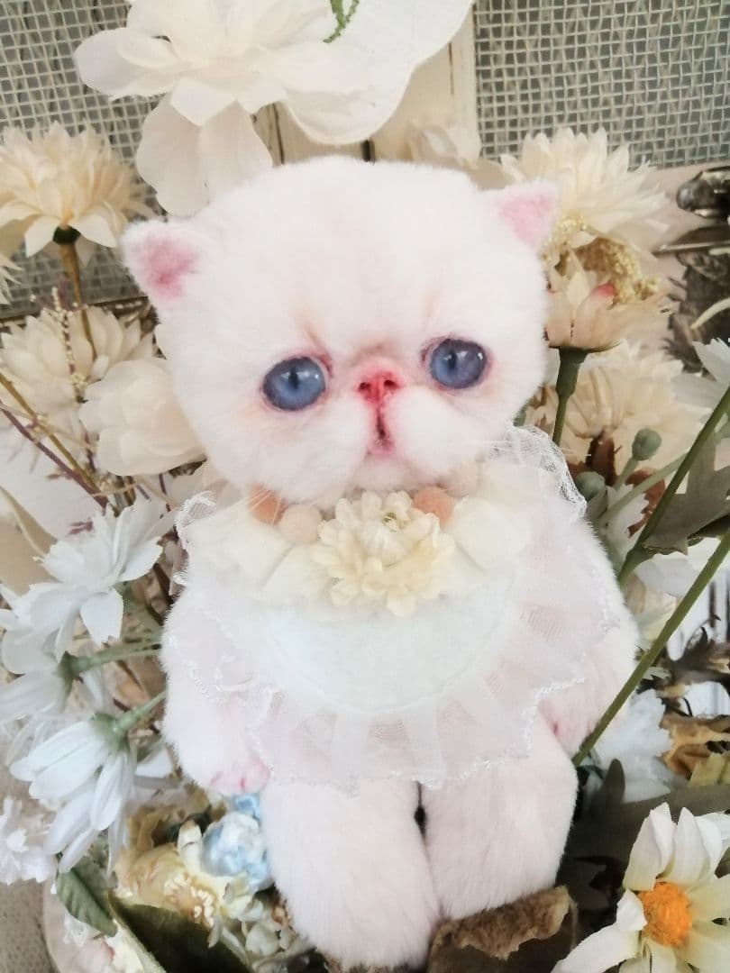 ポッケにゃん♡エキゾチック子猫ちゃん♡アートドール♡ぬいぐるみ♡ラビットファー調