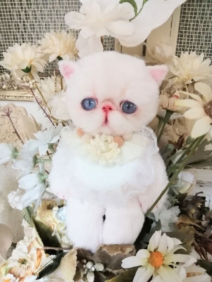 ポッケにゃん♡エキゾチック子猫ちゃん♡アートドール♡ぬいぐるみ♡ラビットファー調