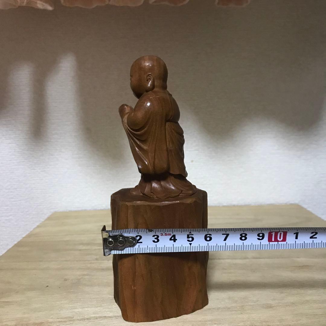 大仏師　京佛師　明慶　松本明慶　木彫　仏像　童地蔵　箱なし