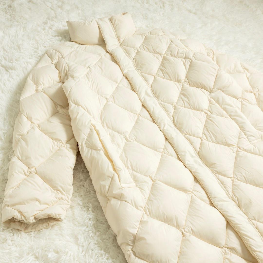 タグ付き ノーリーズ TAION 別注 ダイヤキルトスタンドロングダウン コート