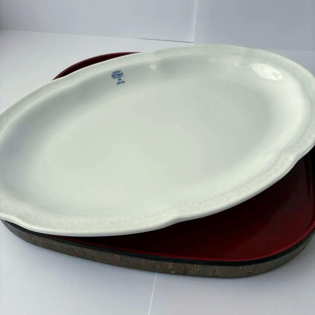 リチャードジノリ★ボンジョルノ ブルーロゴ オーバルプレート 30cm