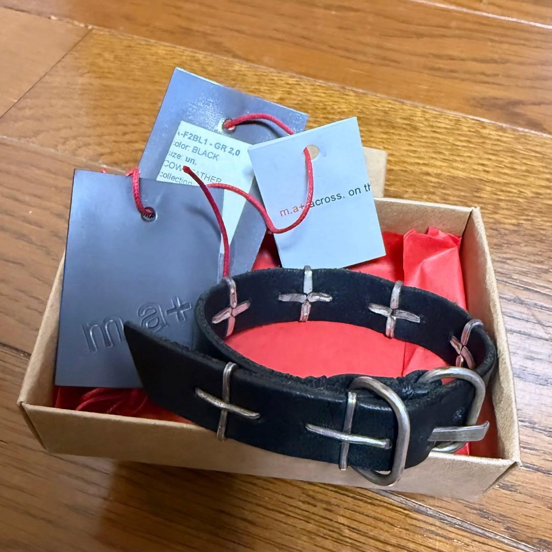 m.a+ エムエークロス シルバークロス スタッズ リストバンド A-F2BL1