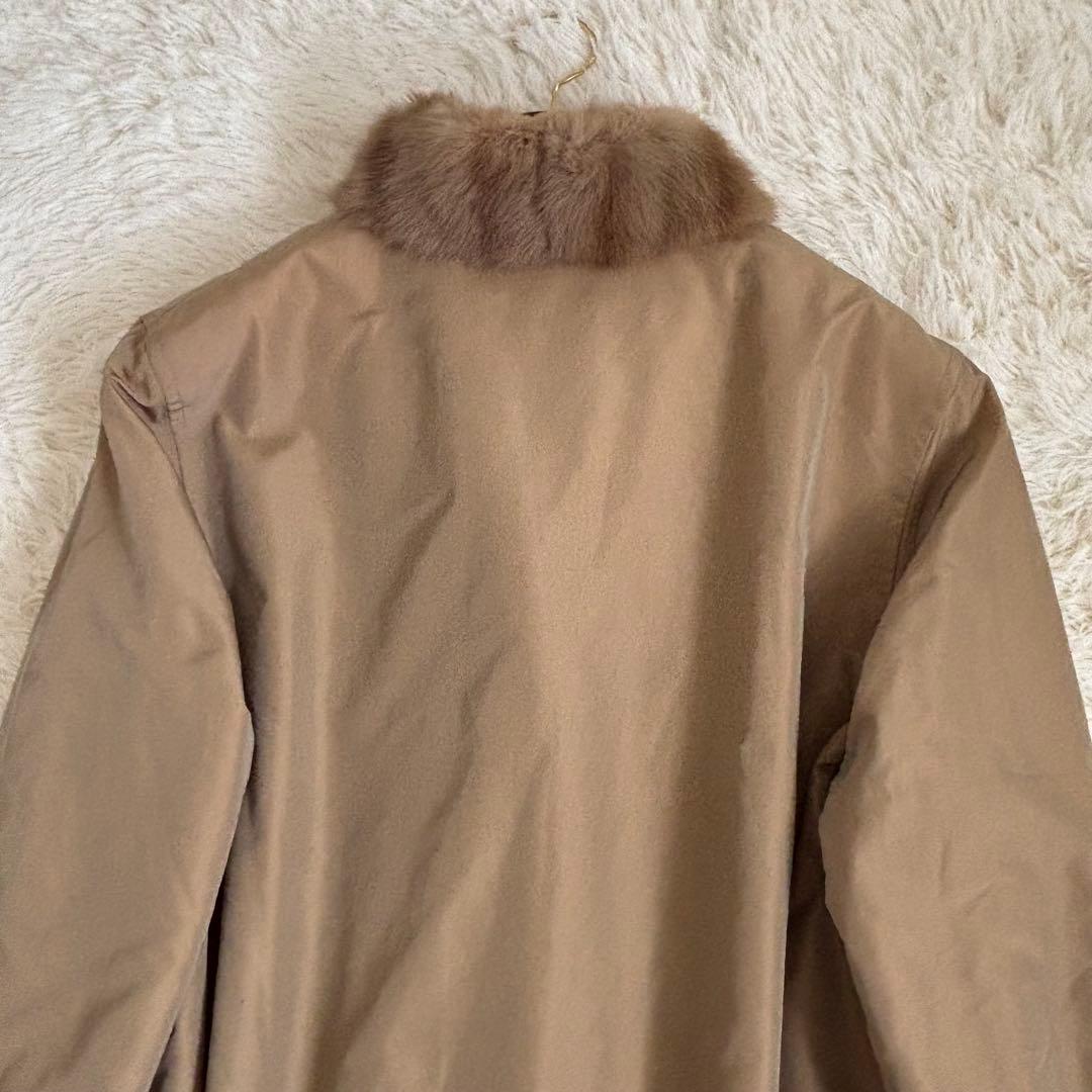 レリアン ロングコート リアルファー イヴサロモン 光沢 大きいサイズ 13+