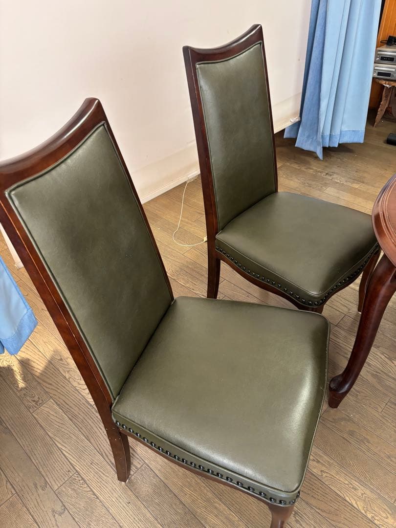 値下げセール　Marumi木工　アンティーク　ダイニングテーブルと椅子4脚セット