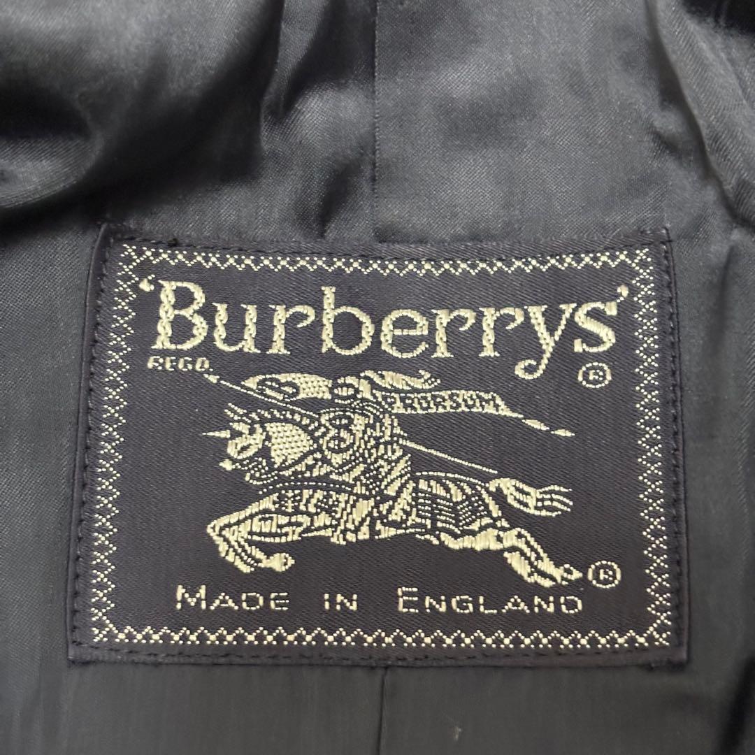 BURBERRYS バーバリー カシミヤ100 ステンカラーコート ネイビー