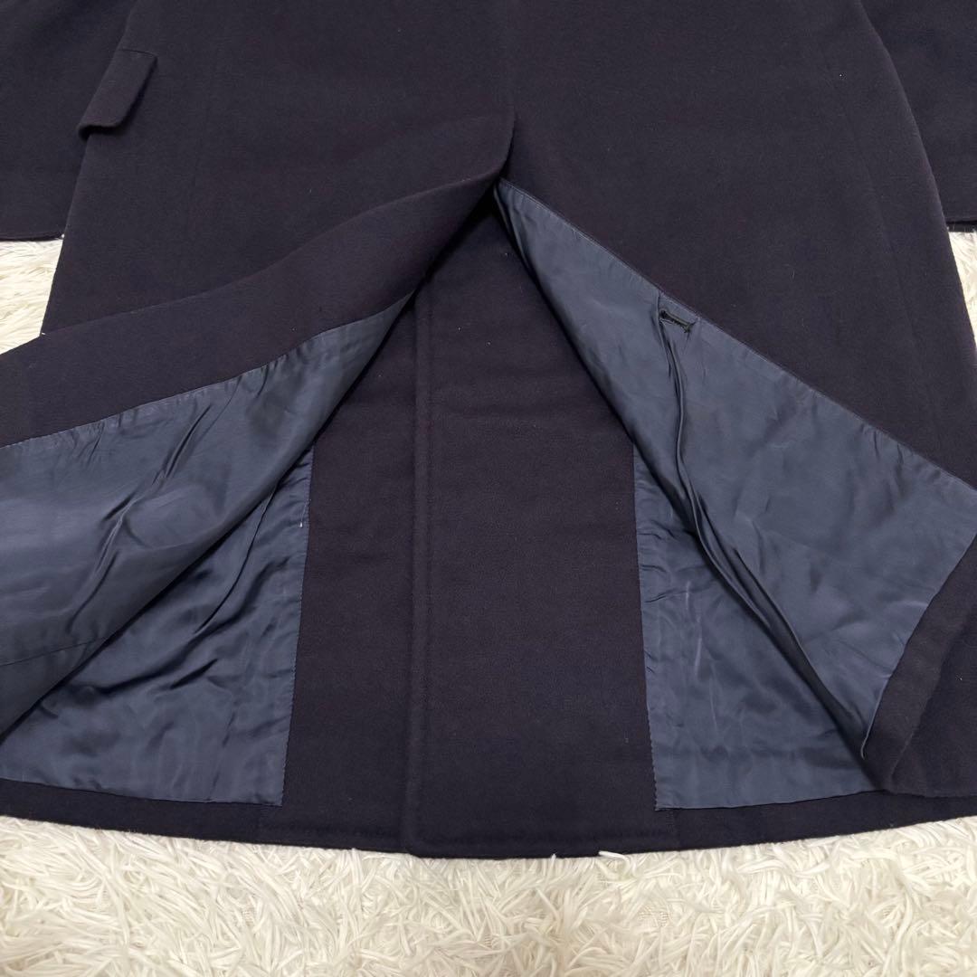 BURBERRYS バーバリー カシミヤ100 ステンカラーコート ネイビー